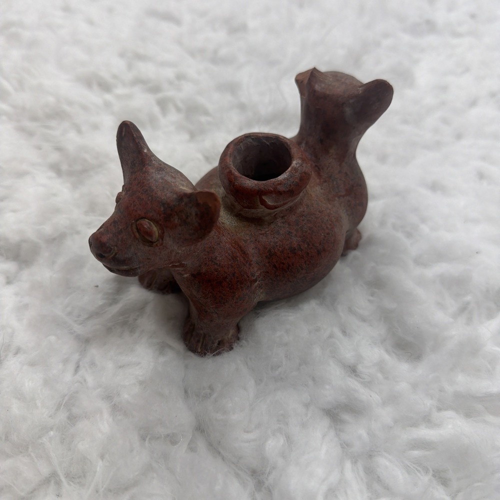 Large Pre-Columbian Colima Dog Pottery Pecher Vessel, 250 BC - 250 AD